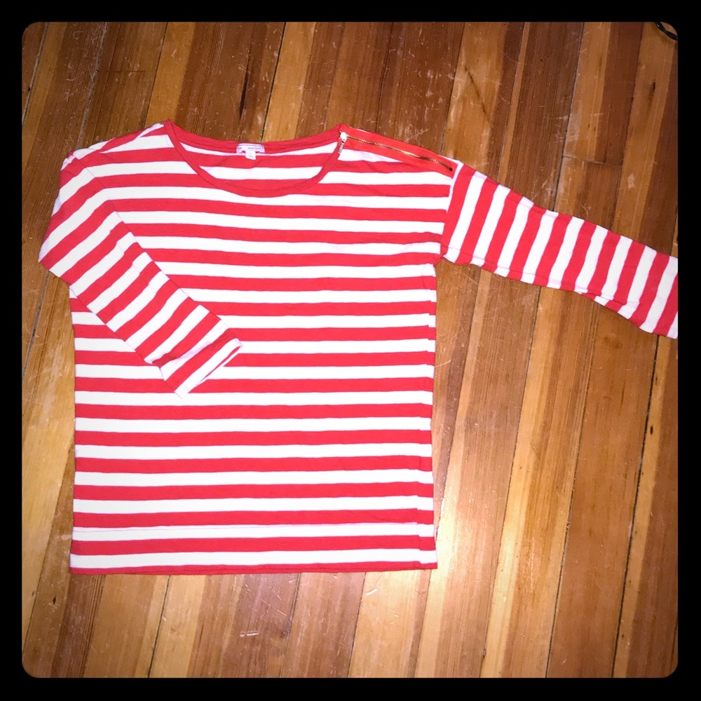 Medium Striped Cotton 3/4 sleeve